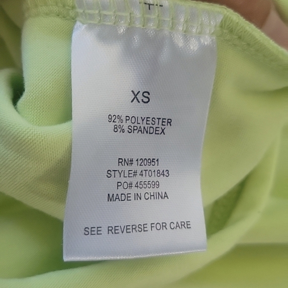 Olive & Oak Light Green Cap Sleeve Crop Top, XS - Picture 5 of 5